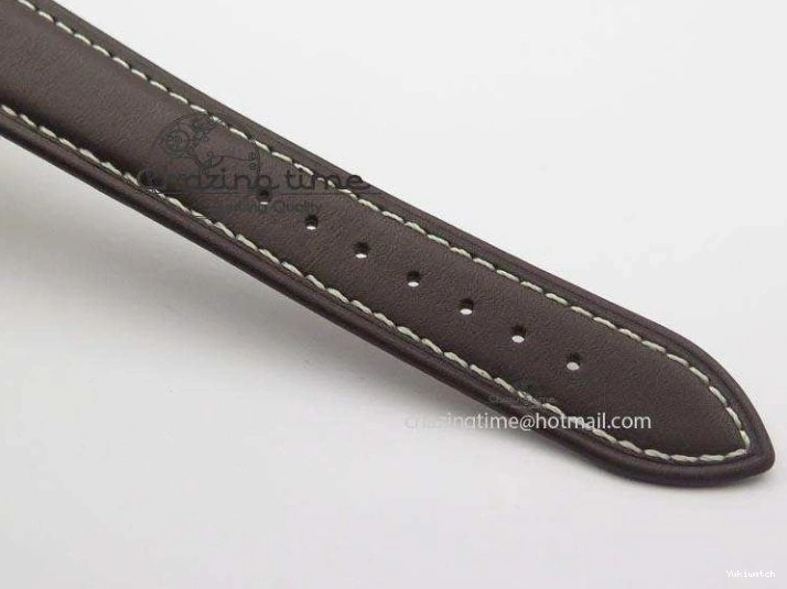 On YG A2824 Leather Brown Dial Date Cellini Strap Numeral White 0318